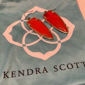 Kendra Scott Skylar Red Translucent Earrings